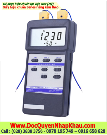 Traceable 4029, Nhiệt kế nhiệt độ K –50°C đến 1230°C Traceable® 4029 Dual-Channel Thermometer