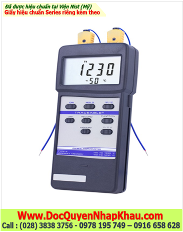 Traceable 4137, Nhiệt kế nhiệt độ K –50°C đến 1230°C Traceable® 4137 Double Thermometer