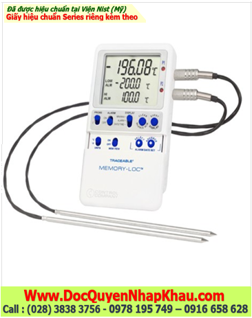 Nhiệt kế 6459 Memory-Loc™ Liquid Nitrogen Traceable® DataLogger Thermometer với dải đo nhiệt -200˚C đến 105˚C chính hãng Traceable 