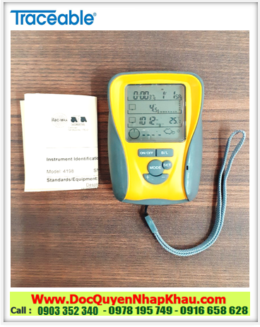 Traceable 4198; Phong Vũ Biểu đo Áp suất khí-Độ Cao-Nhiệt độ _EXTECH 4198 Hand Held Traceable Barometer| HÀNG CÓ SẲN