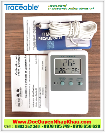 Traceable 4048, Nhiệt kế tủ lạnh-tủ đông –50 đến 70°C, 4048 Traceable@ Digital Memory Monitoring