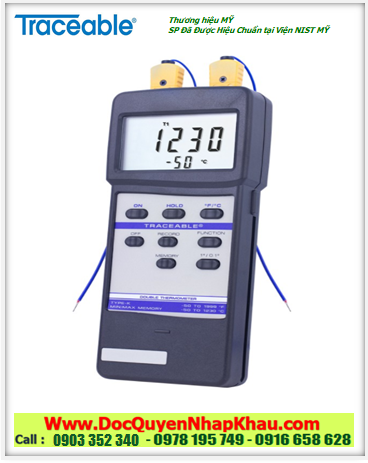 Traceable 4137, Nhiệt kế nhiệt độ K –50°C đến 1230°C Traceable® 4137 Double Thermometer