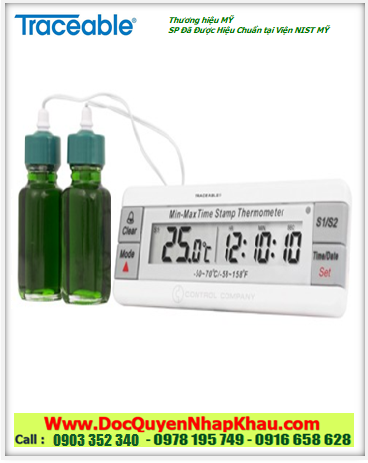 Traceable@ 4306, Nhiệt kế MinMax –50 to 70°C, Traceable@ 4306 Dual Traceable® Thermometer